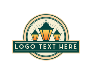 Street - Street Lamp Lantern logo design