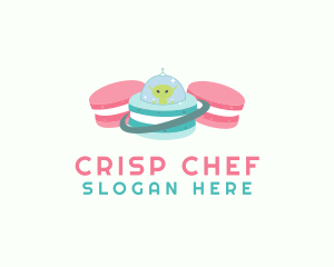 Alien Macaron Pastry logo design