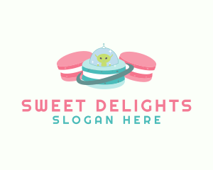 Confectioner - Alien Macaron Pastry logo design