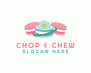 Sweet - Alien Macaron Pastry logo design