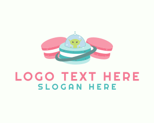 Food Shop - Alien Macaron Pastry logo design