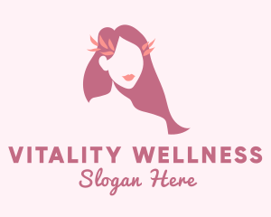 Natural Wellness Lady logo design