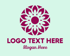 Purple - Organic Purple Flower logo design