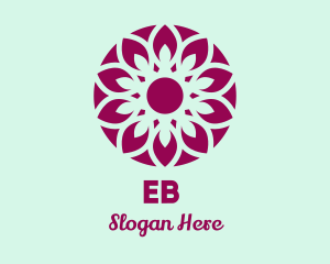 Organic Purple Flower Logo