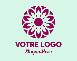 Organic Purple Flower Logo