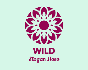 Organic Purple Flower Logo