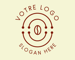 Minimalist Coffee Bean Cafe Logo