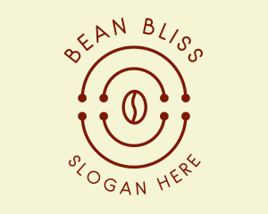 Minimalist Coffee Bean Cafe logo design