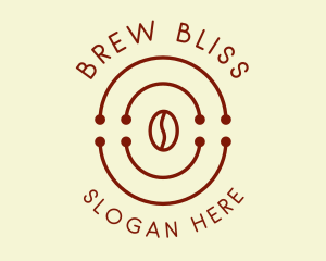 Brew - Minimalist Coffee Bean Cafe logo design