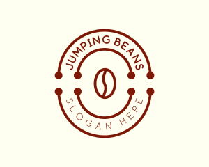 Minimalist Coffee Bean Cafe logo design