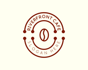 Minimalist Coffee Bean Cafe logo design