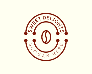 Minimalist Coffee Bean Cafe logo design