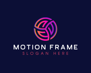 Motion Abstract Fintech logo design