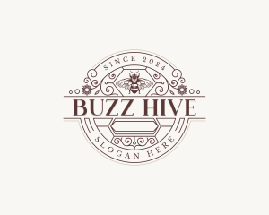 Bumblebee - Honeycomb Bumblebee Apiary logo design