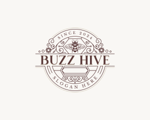 Honeycomb Bumblebee Apiary logo design