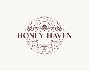 Honeycomb Bumblebee Apiary logo design