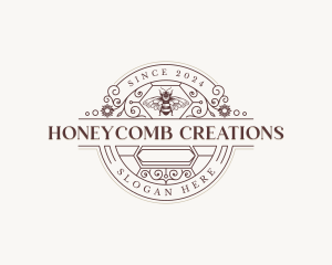 Honeycomb Bumblebee Apiary logo design