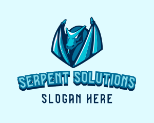 Serpent - Blue Serpent Dragon logo design