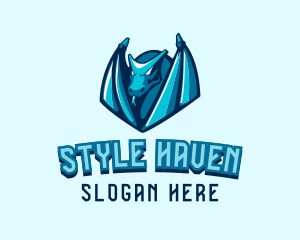 Dragon - Blue Serpent Dragon logo design