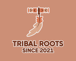 Tribal Feather Earring logo design