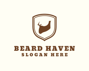 Beard - Hipster Beard Shield logo design
