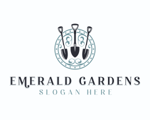 Shovel Landscaping Garden logo design