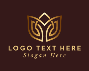 Massage - Healing Lotus Flower logo design