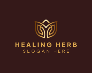 Healing Lotus Flower logo design