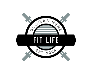 Barbell Fitness Gym logo design