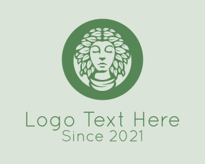 History - Green Natural Woman logo design