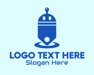 Shopping - Blue Droid Price Tag logo design