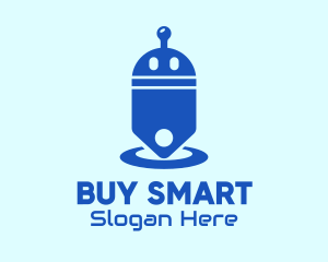 Blue Droid Price Tag logo design