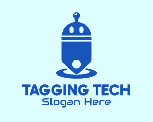 Blue Droid Price Tag logo design