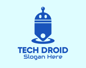 Droid - Blue Droid Price Tag logo design