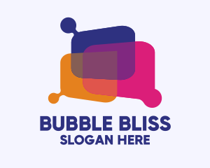 Colorful Message Bubble logo design