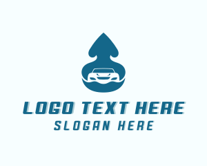 Water Droplet - Car Clean Auto Wash logo design