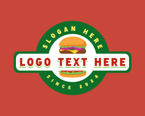 Sesame Bun - Burger Sandwich Food Snack logo design