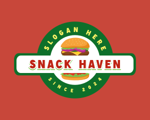 Burger Sandwich Food Snack logo design