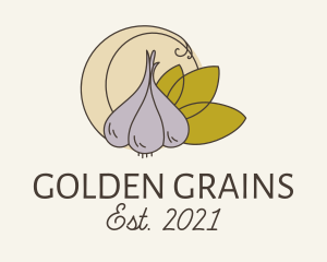 Grains - Garlic Spice Cooking logo design