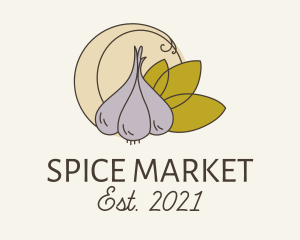 Garlic Spice Cooking logo design