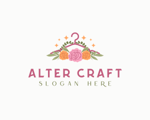 Fashion Floral Hanger logo design