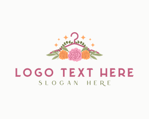 Jumpsuit - Fashion Floral Hanger logo design