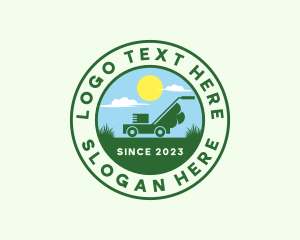Landscape - Farm Grass Lawn Mower logo design