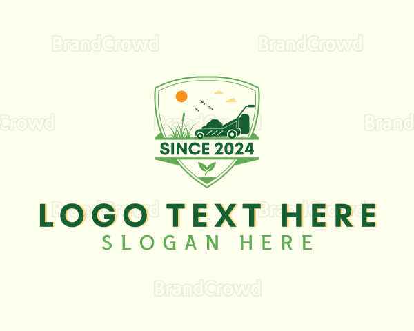 Lawn Mower Grass Garden Logo