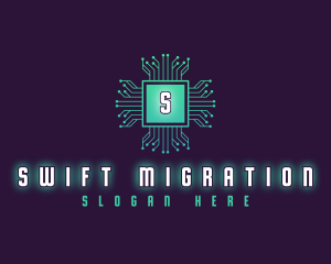 Migration - Microchip Circuit Database logo design