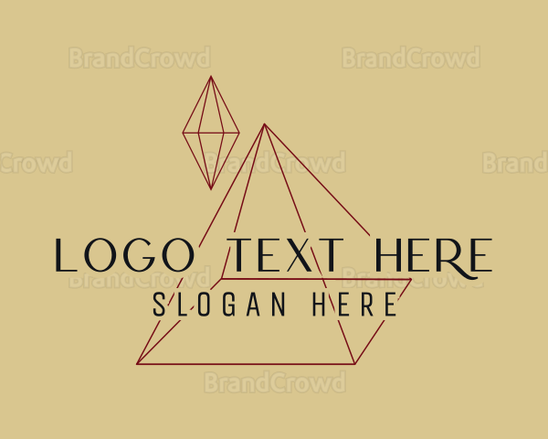 Triangle Diamond Wordmark Logo