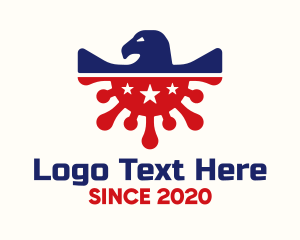 American - American Virus Infection logo design