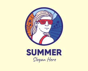 Cool Summer Girl logo design