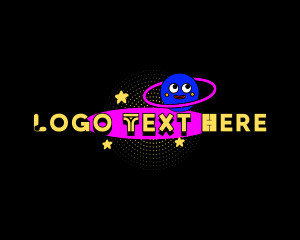 Techie - Saturn Mascot Planet Y2K logo design
