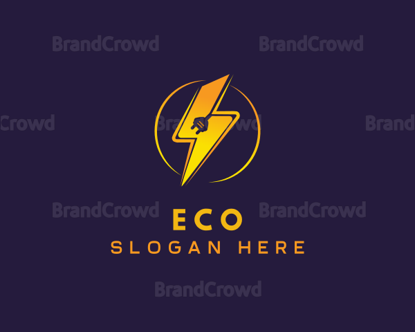 Electric Plug Lightning Logo